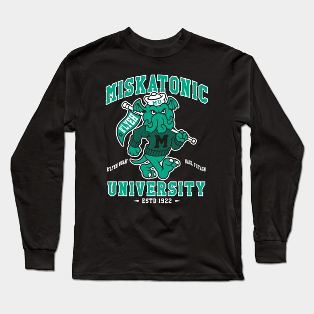 Miskatonic University Cthulhu - Creepy Cute Lovecraft - Spooky Monster Long Sleeve T-Shirt by Nemons